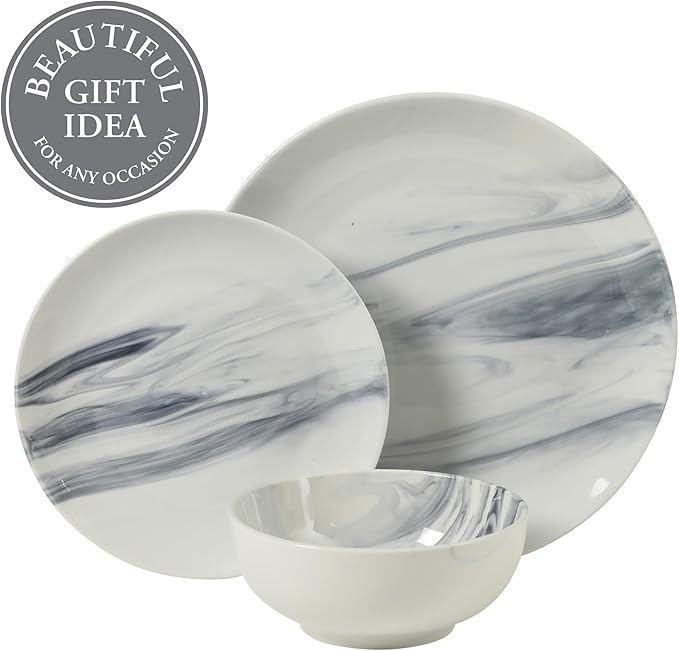 Ceramic Dinnerware Set – Plates and Bowls, Durable Ceramic Kitchen Dinner Set 16..1