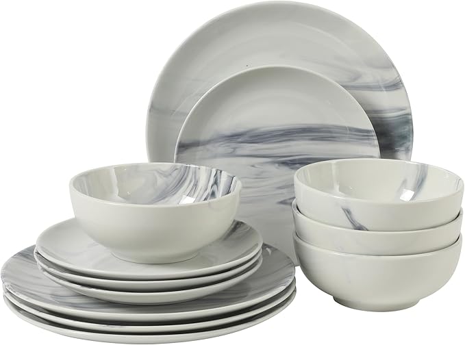 Ceramic Dinnerware Set – Plates and Bowls, Durable Ceramic Kitchen Dinner Set 16..1